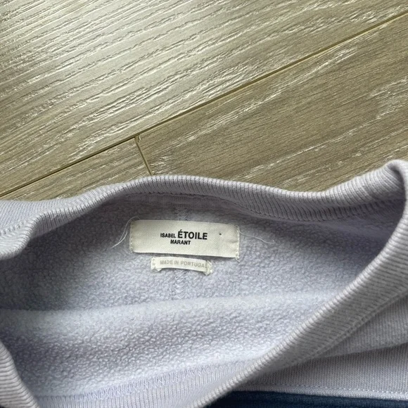 Isabel Marant Etoile Colorblock Gallian Sweater Light Blue Sz 40/L - Picture 10 of 15